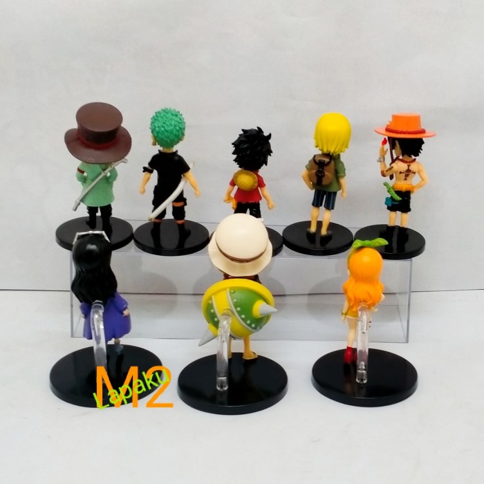 Action Figure One Piece Luffy Zoro Sabo Nami Stampede Set 8Pcs