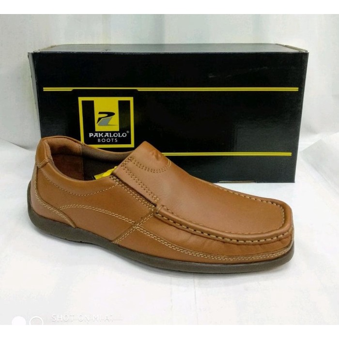 Promo Sepatu Kulit Pakalolo Boots N0538 Sepatu Casual Pria Original - Cokelat Muda
