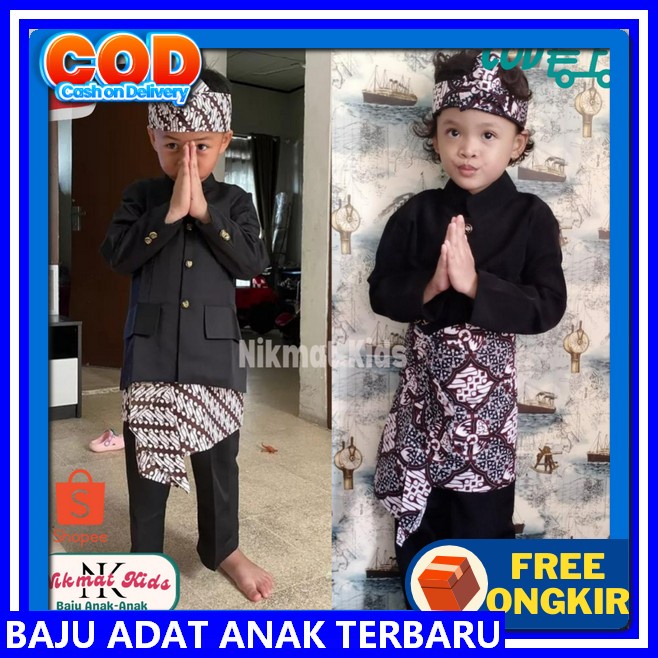 Kebaya Adat Jawa Satu Set Kebaya Jawa Nari Cewe Cowo Pakaian Tradisional Anak Set Tarri Anaks Pkaian