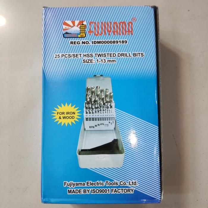 MATA BOR SET BESI DAN KAYU HSS 25 PCS DRILL BITS FUJIYAMA