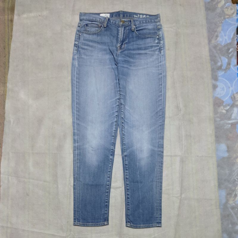 Celana Panjang Longpants Jeans Gap Light Blue Washed Fading Original Second Preloved