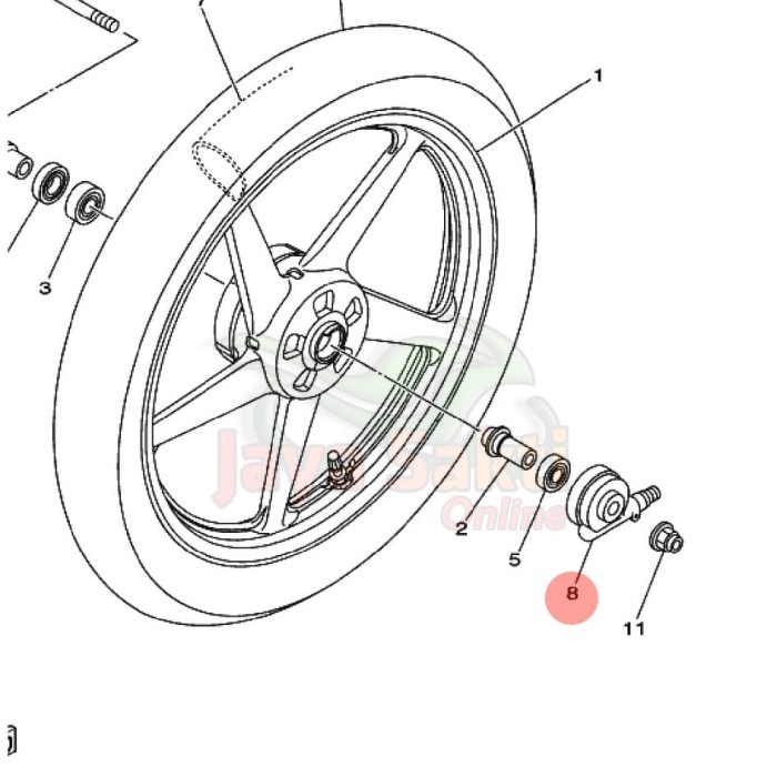 Gir Km Gear Speedometer Vixion Asli Yamaha