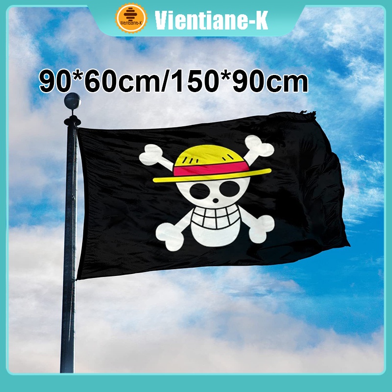 Bendera One Piece 150*90cm Bendera Bajak Laut One Piece Luffy