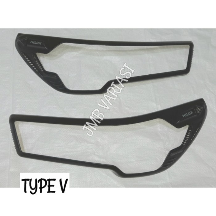 head lamp garnish/garnish depan all new hilux 2021 hitam