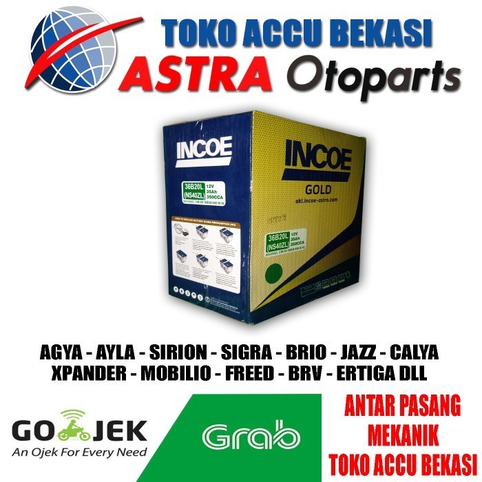 Aki Mobil Incoe Gold Ns40Zl Tukar Tambah 2