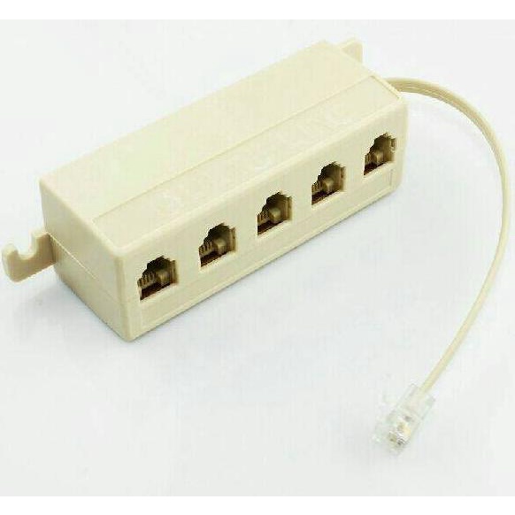 SPLITTER RJ-11 LINE TELP ADAPTER (1 Male - 5 Female)