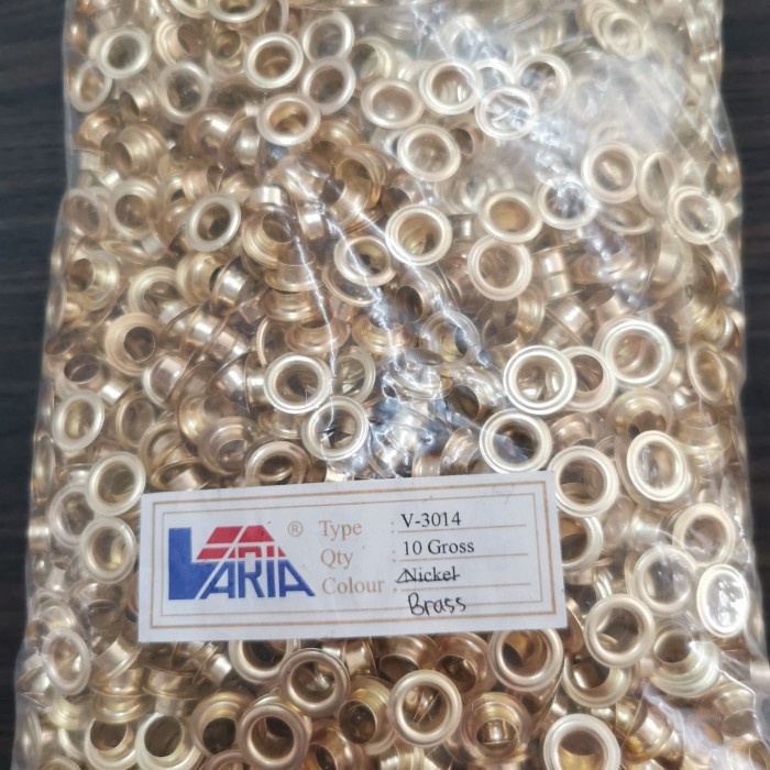 

mata ayam 3014 + ring / mata eyelet 8mm brass / 10gross