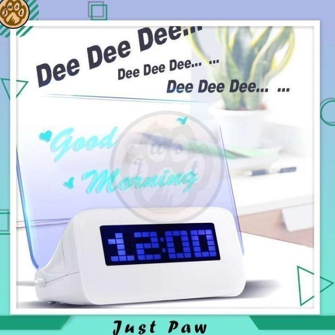 

Jam Meja LED Digital Alarm Clock + Memo Board Unik Papan Tulis + Pen