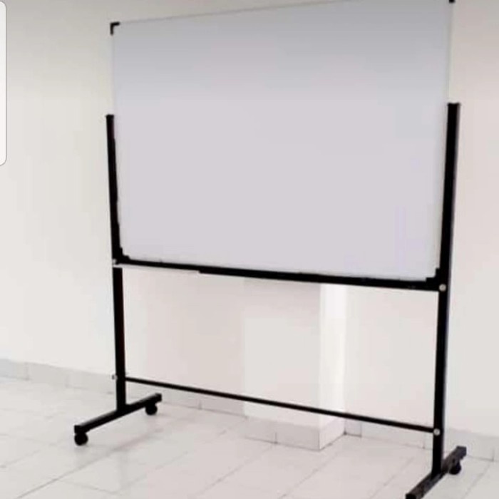 

Promo Papan Tulis Whiteboard Non Magnetik Double Face Standing 90X120 Cm