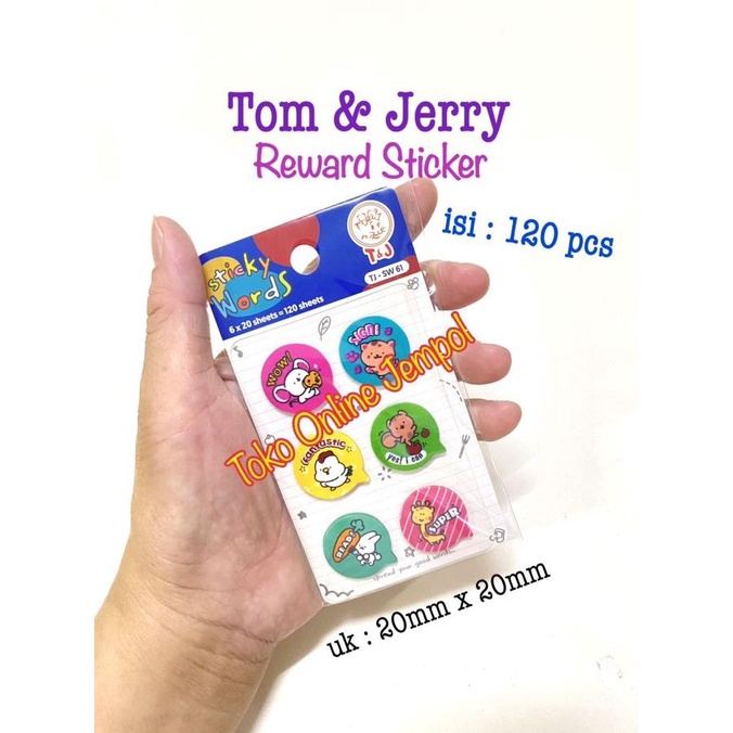 

120pcs Reward Sticker Tom n Jerry stiker label SW 61 anak ATK1511TJ