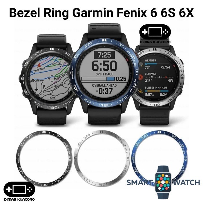 Promo Bezel Ring Garmin Fenix 6 6S 6X Cover Protector Pro Solar Sapphire