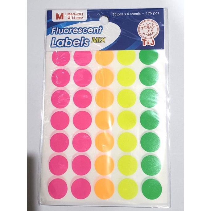 

15mm MIX Bulat FLUORESCENT Tom n Jerry label stiker sticker ATK1506TJ