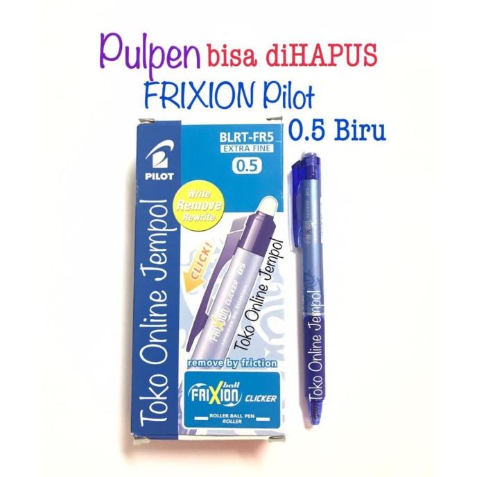 

0.5 BIRU Pulpen Frixion CLICKER Erasable bs hapus Pilot pen ATK1098PL
