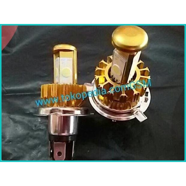 Lampu utama LED H4 Cree 4 sisi Headlamp LED ETI motor mobil vixion cb