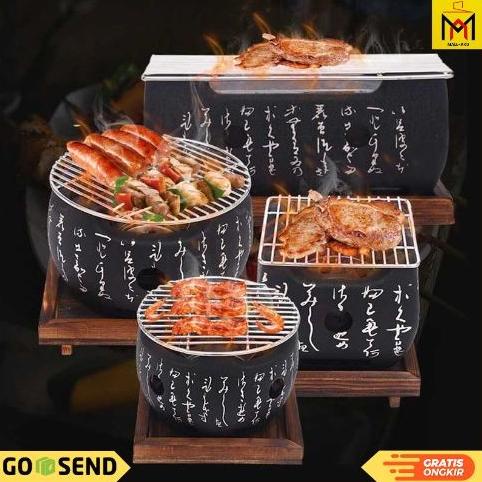 Tungku Aluminium Panggangan Oven Barbeque Mini Japanese Grill Stove