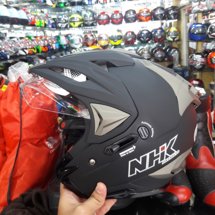 ✨Termurah Helm Nhk Godzilla Hitam Doff Black Doff Solid Limited