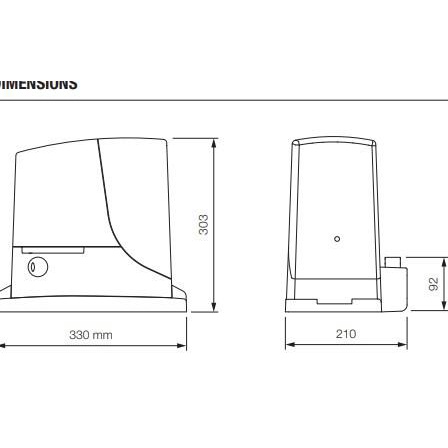 Automatic Sliding Gate/ Mesin Pintu Otomatis Nice - Robus 1000