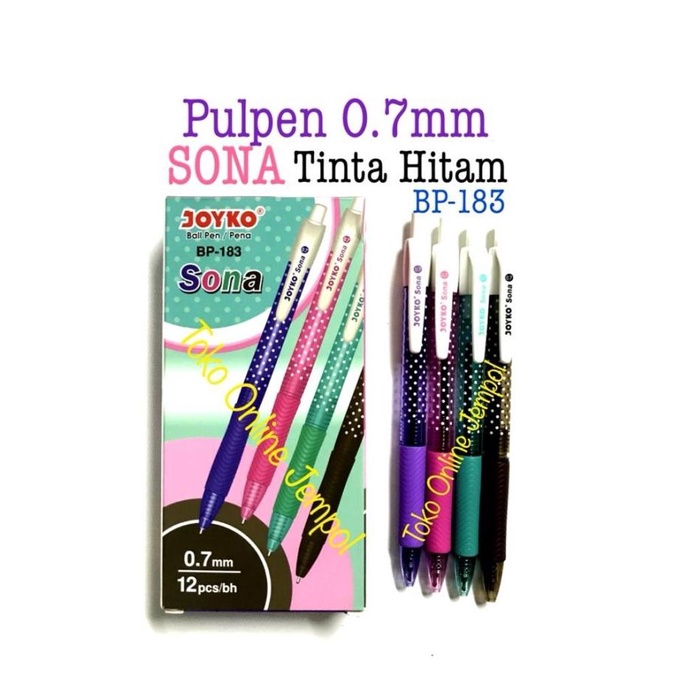 

Pulpen Joyko 0.7mm Ball Pen BP-183 pena 0,7 balpoint hitam ATK1199JY