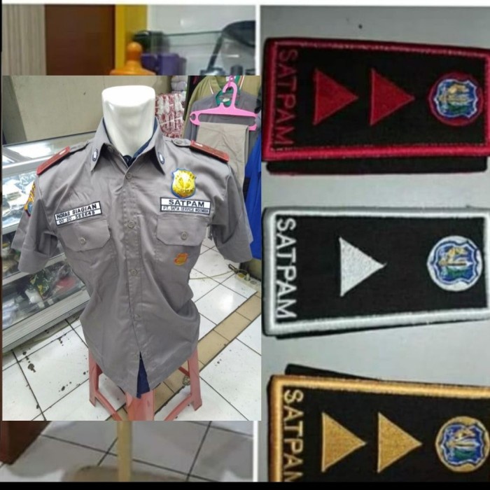 Baju Seragam Satpam Security Model Baru Lengkap Atribut