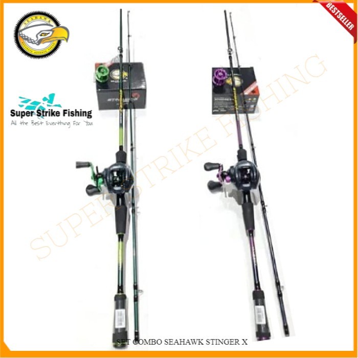 Promo Set Paket Alat Pancing Bc Casting Seahawk Stinger-X 198 20Lb180 17Lbs