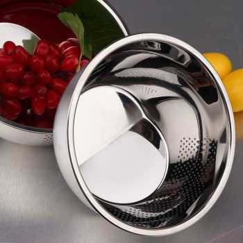 

Baskom Long Saringan Tirisan Cuci Sayur Buah Stainless Steel