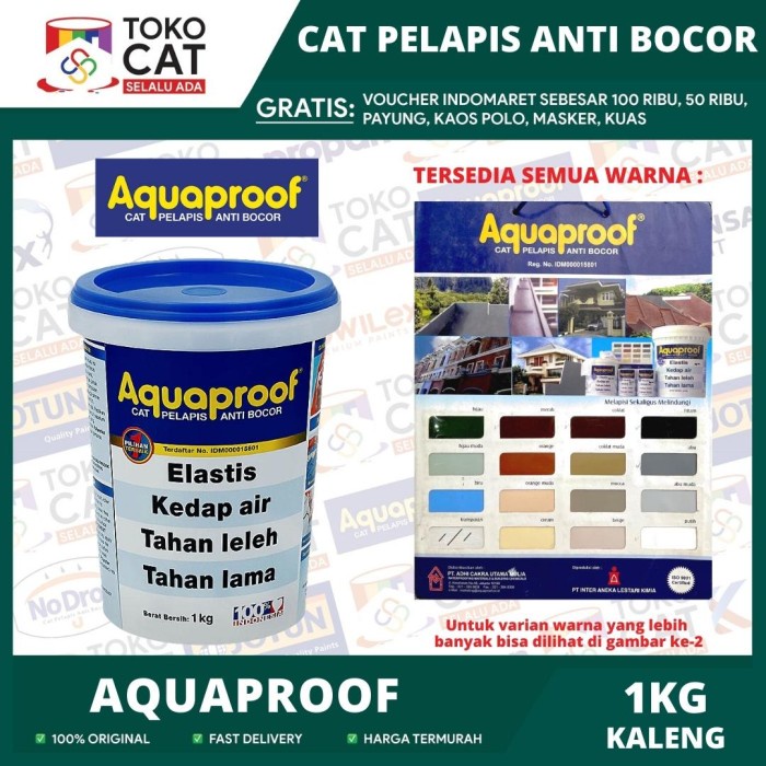 Aquaproof Cat Anti Bocor Waterproofing 1 Kg Kaleng //Cat Pelapis Anti Bocor // Cat Genteng