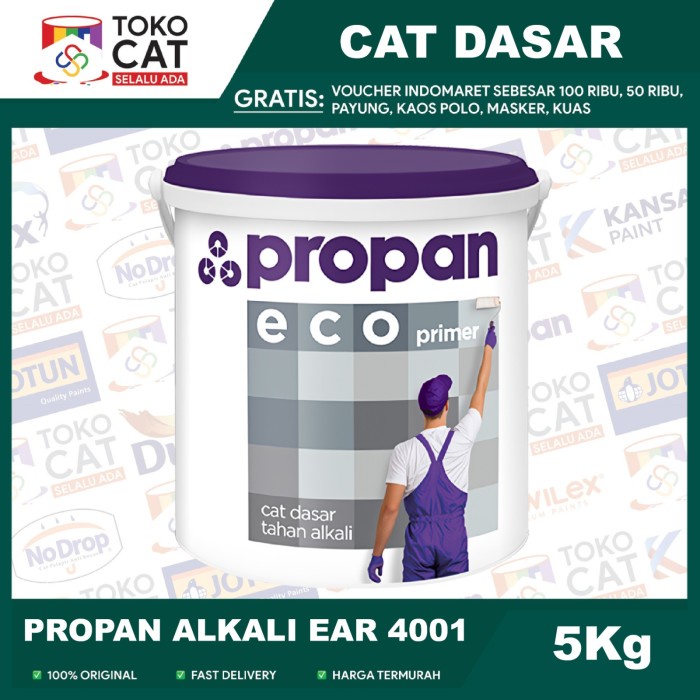 Cat Dasar PROPAN Eco Emulsion Alkali Resisting Primer EAR-4001 4 Kg Galon //Cat Dasar Tembok Luar //