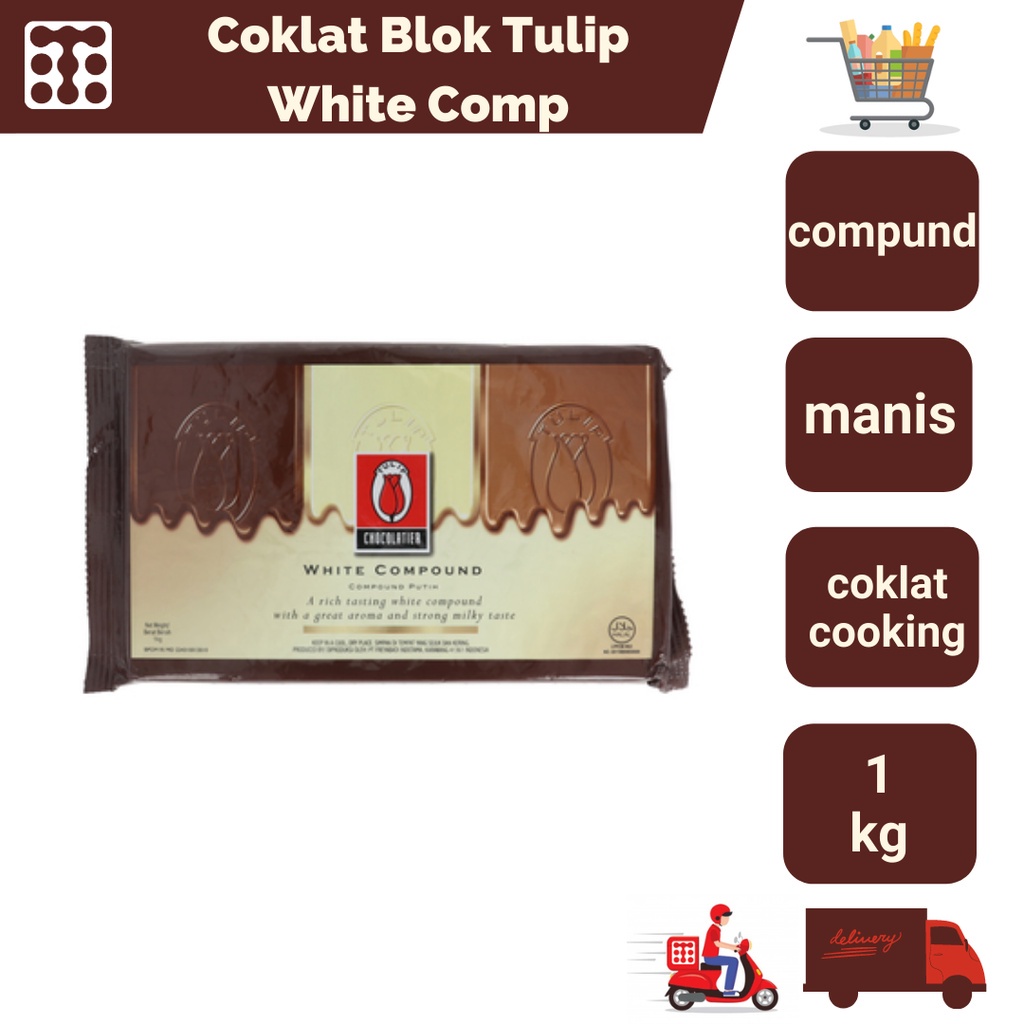 

Coklat Blok Tulip White Comp 1Kg