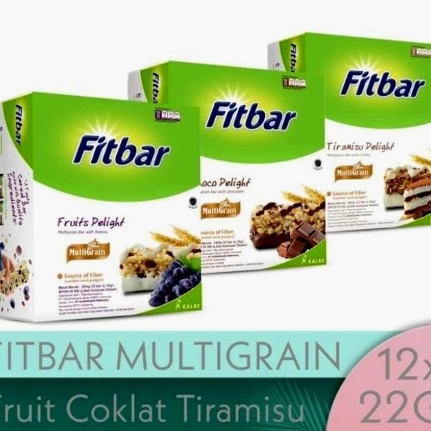 

Fitbar Snack Sehat Rendah Kalori 12 pcs Choco/Chees/Fruits/Tiramisu HTS