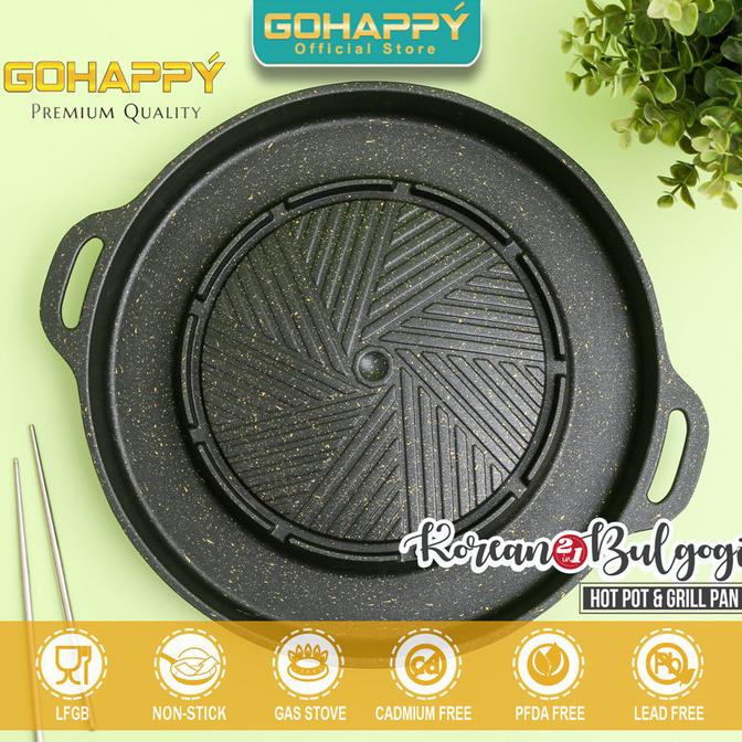 Mookata Bulgogi 2 in 1 Premium Grill Pan Go happy Shabu Shabu call