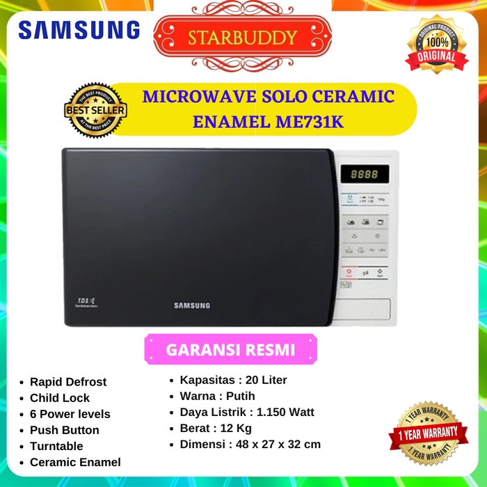 Promo Microwave Samsung Me731K Solo 20 Liter Me731