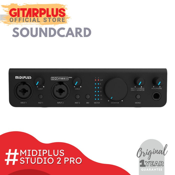 SOUNDCARD RECORDING 2 CHANNEL MIDIPLUS STUDIO 2 PRO