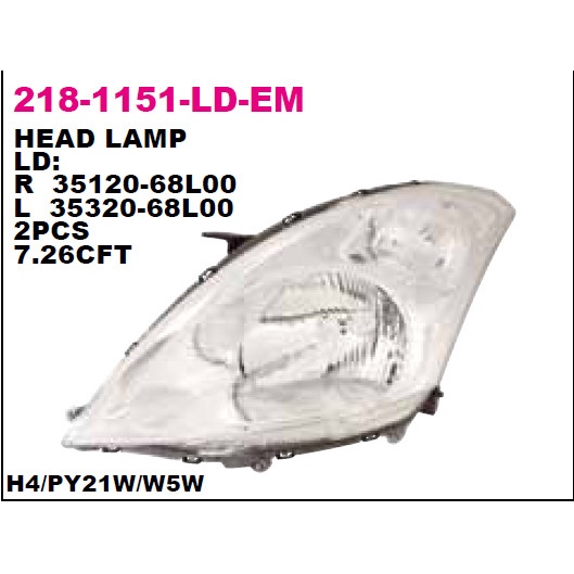 Head Lamp Lampu Depan Suzuki Swift 2011 2012 Best