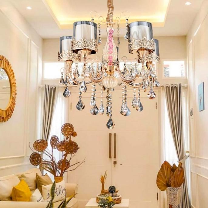 Lampu Gantung Kristal Modern Klasik/Lampu Hias Kristal Ruang Tamu Barren_Coy