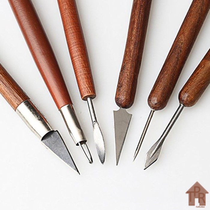 

BUTSIR SET / ALAT UKIR CLAY / POTTERY TOOL / MODELLING TOOLS - 6 PCS ORIGINAL TERBARU