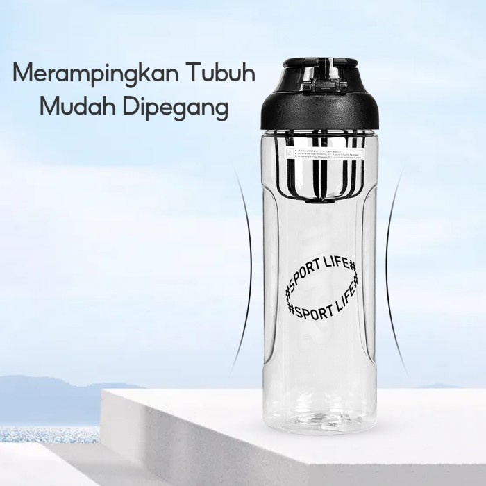 Terbaru Miniso Cincin Mengangkat Cangkir Plastik Bergetar 840 Ml, Cangkir Air