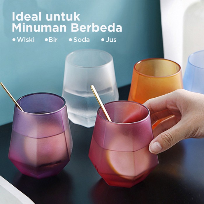 Terbaru Miniso Kaca Heksagonal Cangkir Minum Botol Minum Gelas Botol 320Ml