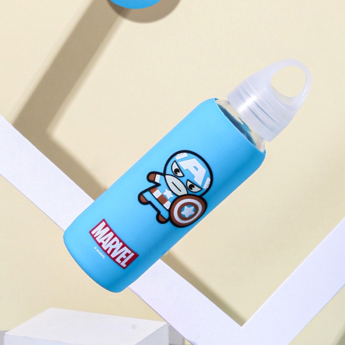 Terbaru Miniso Marvel Botol Minum Tempat Tumbler Tumblr Kaca 300Ml Bottle