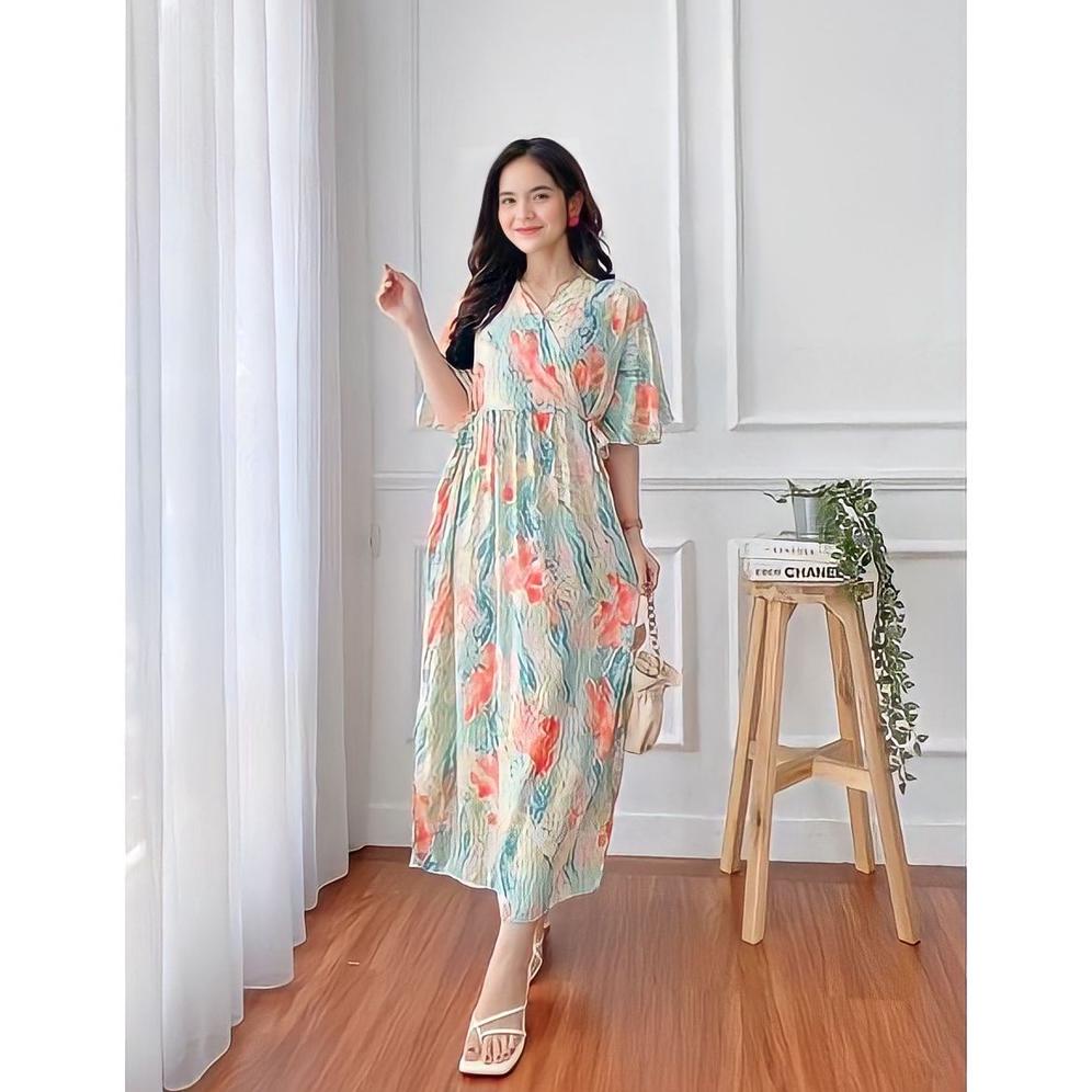 Flash Sale Daster Dress Kimono Busui Kancing Depan Bumil Bahan Rayon Piyama Baju Tidur Wanita Dewasa