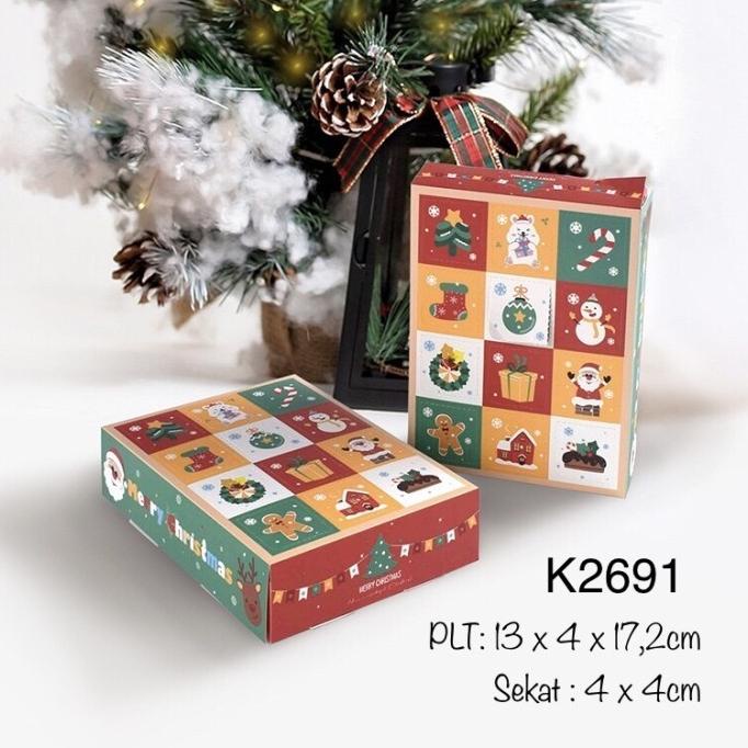 

Kotak Natal Cookies| Nastar K2690| K2691 Dus Christmas Box Packaging Stok Terbatas