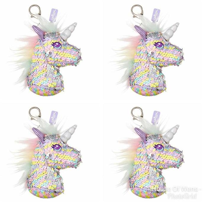 Smiggle Unicorn Sequin Keyring - Gantungan Tas Smiggle Terbaik