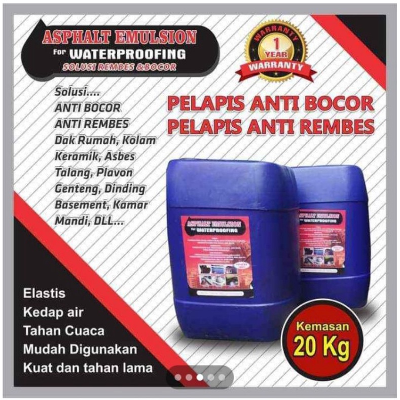 20 Kg Cat pelapis anti bocor dan rembes Asphalt Emulsion for Waterproofing