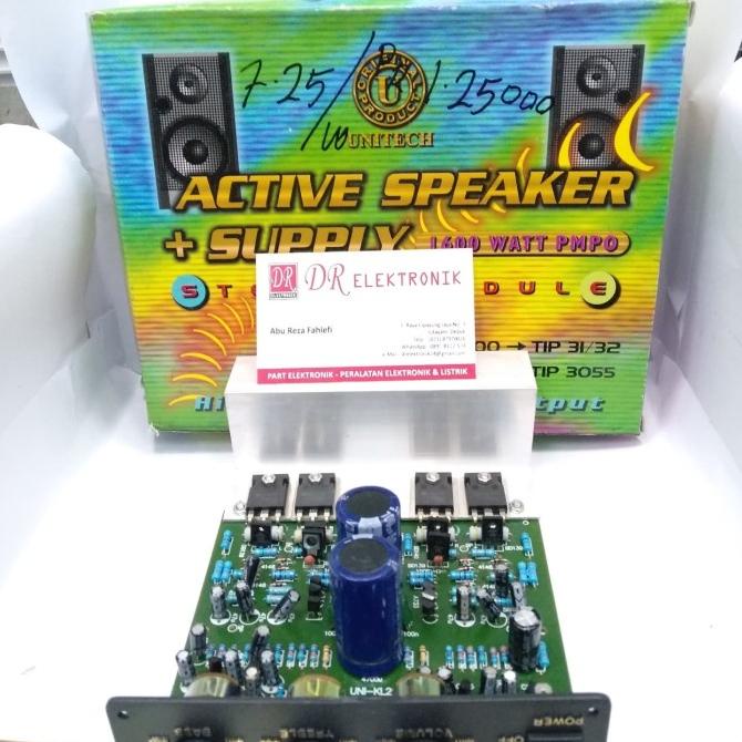 Kit Power Active Speaker + Supply Stereo 1600 watt KL 2000 TIP 3055 dre3 Murah