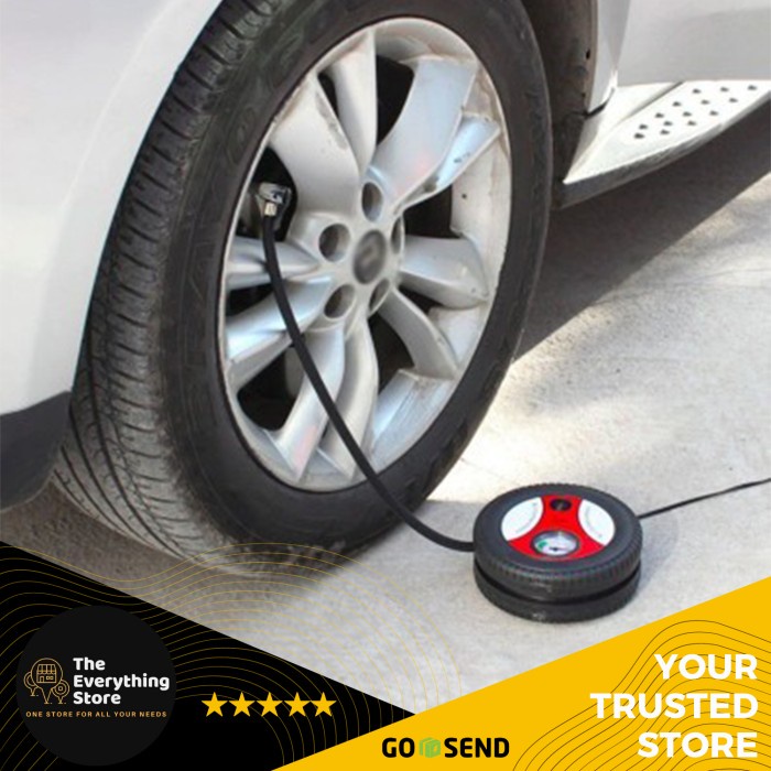 Pompa Ban Motor Mobil Sepeda / Pompa Udara Ban Mobil Elektrik Portable