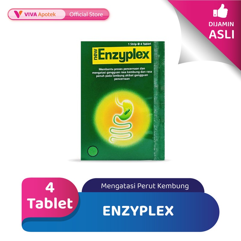 Enzyplex untuk Mengatasi Perut Kembung (4 Tablet)