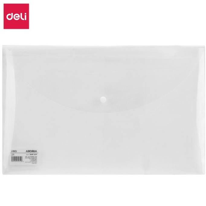 

TERLARIS DELI MAP FILE BAG KANCING TRANSPARAN MAP BENING PLASTIK A4 EF11312