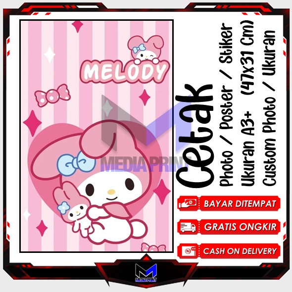 

Cetak Photo Poster Stiker Hello Kitu My Melody Kuromi Kucing lucu Helo Kity Hiasan dinding kartun anime Artpaper anak belajar Custom Ukuran A3+ A4 A5 A6 Edisi-8