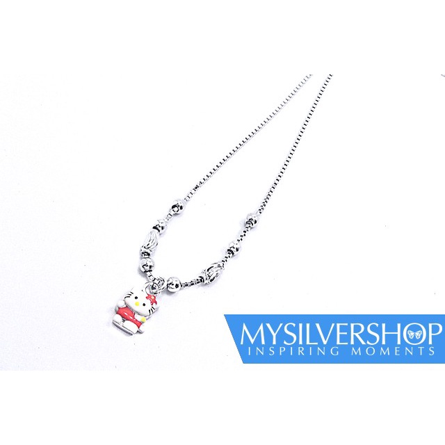 [Baru] Kalung  Liontin Hello Kitty Silver 925 - Berlapis Emas Putih Limited