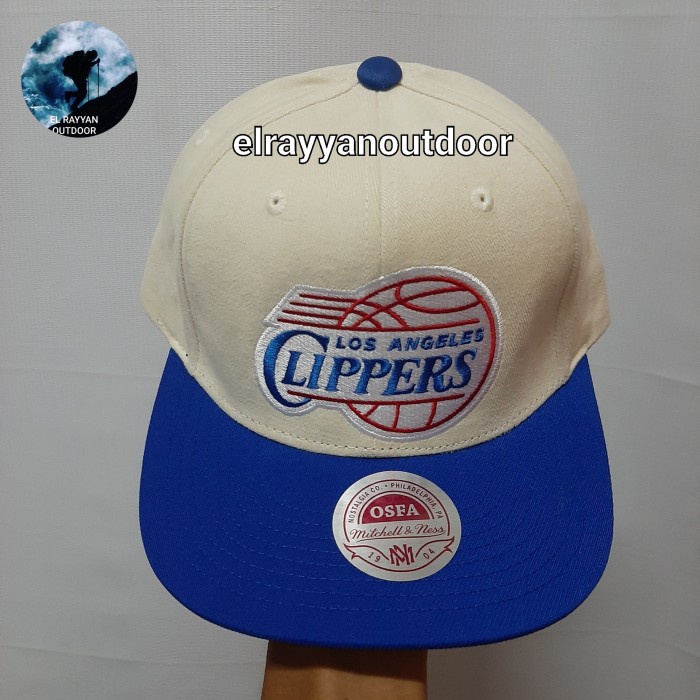 [COD] Topi Los Angeles Clippers Mitchell  Ness Cap Purpple/Cream Diskon