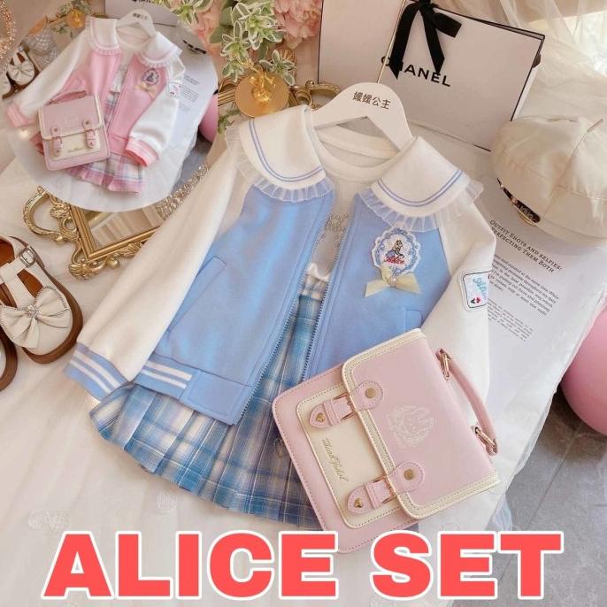 ALICE SET SETELAN FASHION UNIFORM COSPLAY ANIME ANAK REMAJA CEWEK LUCU